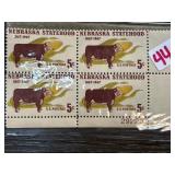 Nebraska Statehood 5-Cent Stamp Block