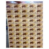 Sheet of Nebraska Statehood Stamps, 1967, 5 Cents