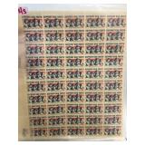 Sheet of Support Our Youth 6c Stamps