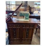 Singer Model 755 Sewing Machine in Cabinet