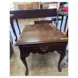 Queen Anne style Wooden Side Table With Drawer