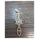 Multi-Symbol Religious Pendant in Metal
