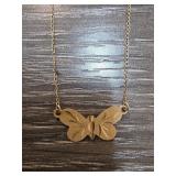 Gold-Fill Butterfly Pendant Necklace