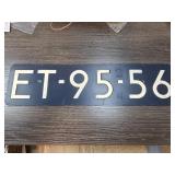 Vintage Netherlands License Plate