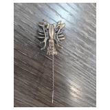 Sterling Silver Lobster Stick Pin