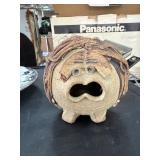 Stoneware Creature with Textured Hair Design