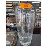 Heavy Clear Glass Vase, 13 Inches Tall
