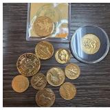 Gold-Toned Commemorative Coins
