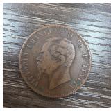 1866 Italy 10 Centesimi Coin