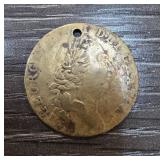1790 George III Spade Coin in Brass