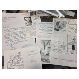 Signed Cartoonist Letters and Artwork