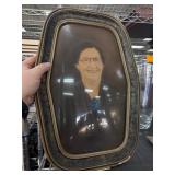 Vintage Bubble Glass Frame with Photograph