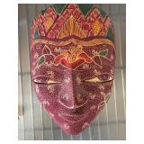 Hand-Painted Decorative Wooden Mask