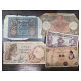 Foreign Banknotes in Varied Condition