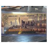 3 Dallas Fort Worth Goldback Notes 1/1000th gold e