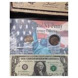 Original NY Penny Coin and Currency Collection