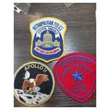 Three Embroidered Uniform Patches
