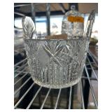 American brilliant Cut Glass Butter Tub circa 1880