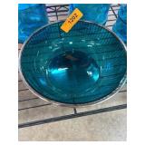 Leonard Silverplate Bowl With Blue Glass Insert