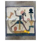 Handcrafted Textile Depicting Egyptian Motif