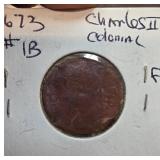 Charles II Colonial-Era Coin