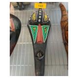 Carved Wooden Mask With Beaded Embellishments