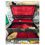 Black Jewelry Box With Red Velvet Interior