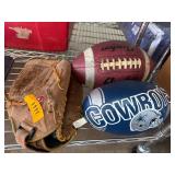 Rawlings Baseball Glove and Baden Football etc