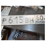 Russian License Plate with Region Code 60