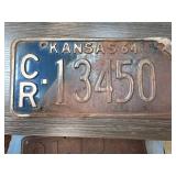 1964 Kansas License Plate CR-13450