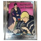 Fort Worth Gin Advertising Poster in Frame