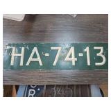 Green Dutch Metal License Plate