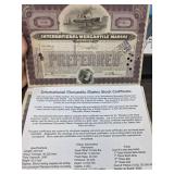 1917 International Mercantile Marine Stock Certifi