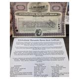 1916 International Mercantile Marine Stock Certifi