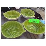 Cindy Crawford Style Green Leaf Bowls