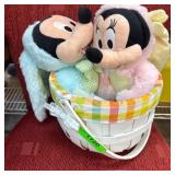 Mickey and Minnie Plush Toys in Easter Basket