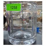 Heavy Clear Glass Cylindrical Vase