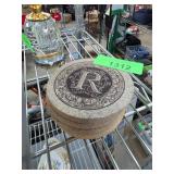 Cork Coasters with Letter R