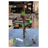 Two-Tier Glass Serving Stand with Grape Design