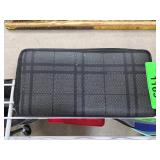 Plaid Pattern Zip-Around Wallet