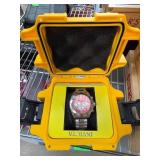 Invicta Watch with Red Dial in Protective Case