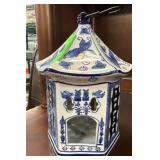 Blue and White Ceramic Hanging Lantern