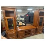 Wooden Media TV Stand and 2 shelves Coke Knobs