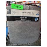 Mainstays Twin XL Jersey Sheet Set in Gray