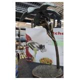 Metal Palm Tree with Monkey Sculpture