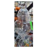 Glass Apothecary Jar with Bird Finial Lid