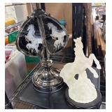 Unicorn-Themed Lamp, Statue, and Wall Clock