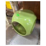 Green Geometric Plastic Stool or Table