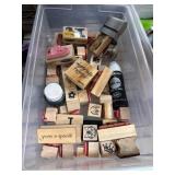 Craft Supplies and Tools Lot Including Stamps and