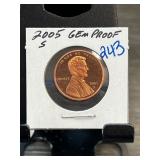 2005 Gem Proof Lincoln Cent S Mark